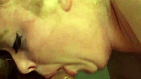 a white teen girl engages in sucking a cock in this scene