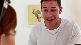 can you believe this real redhead gagging on cock and fucking stud?