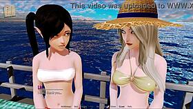 In the harem hotel game episode 154, characters explore anime adventures in a hotel setting