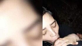 curvy latina offers blowjobs to friends on walk