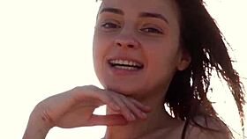 Russian MILF Maria Ryabushkina strips naked in boot camp, showing off her round ass 😍