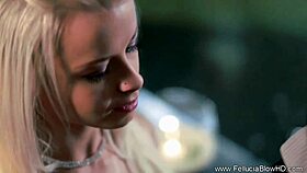 Classy Blonde Delivers Deep Cfnm Blowjob With Facial Finish