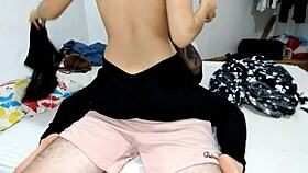 My best friend's girlfriend rides my big cock like a horny slut.