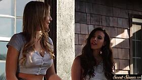 classy glamour teen 18+ cockriding and getting pussy banged outdoors in group roleplay