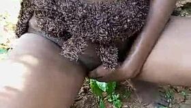 Mature couple enjoys romantic doggystyle sex outdoors