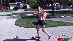 kaylee jewel gets bent over for doggystyle cumshot