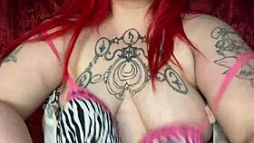 I am massagin' my big natural tits with oil at home.