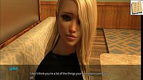 anna takes john's cock while working.