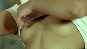 this teen babe is getting the best relaxation ever with some fingering and dildo play, all naked and wet