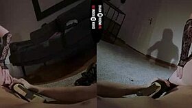 Exploring the dark room VR with a redhead in her own element