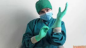 i love latex gloves on nurse in hospital