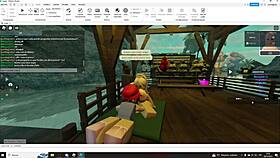 This slut gets knocked up in Roblox by a futanari character