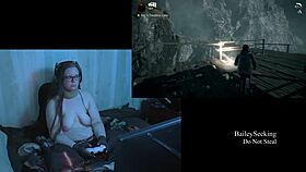 This Naked Brunette BBW Shows Off Her Big Natural Tits In Lesbian Fun