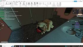 This slut gets knocked up in Roblox by a futanari character