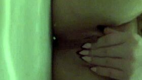 Christy mack relaxes in her makeup room bath behind the scenes