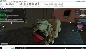 This slut gets knocked up in Roblox by a futanari character
