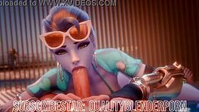 Widow Deepthroats Cock On The Beach With Big Tits And Ass 😏