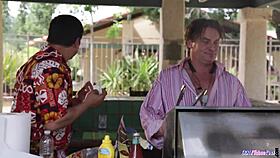 Just look at this gorgeous babe working cock and balls with skill.