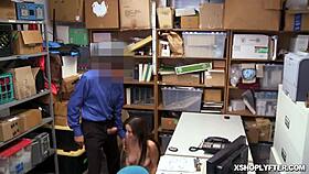 jade amber gets stripped and gives blowjob to lp officer's big cock