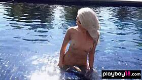 Perfect All Natural Blonde Naked Beauty Veronika Skylee Poses Outdoor