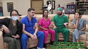 Doctor Canada Flips Script! Examines Doctor Channy Crossfire's Spread Pussy in Hospital Fetish!