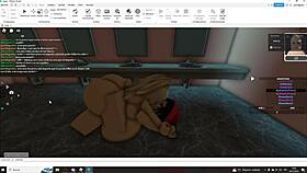 This slut gets knocked up in Roblox by a futanari character