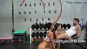 You get free gym membership, I get all your pussies in this slutty teen group gangbang