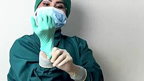 i love latex gloves on nurse in hospital