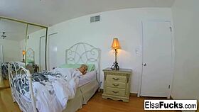 Elsa jean gets woken up for a creampie