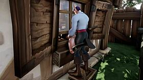 elf thief gets stuck on a window in whorecraft toa