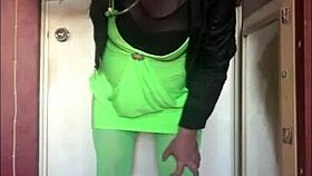 Hey, check out this shy bisexual guy in homemade crossdressing solo fun