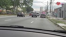 Old Slut Wife Cristina Flashes Upskirt!