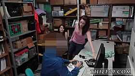 I Caught That Teen in Workout Uniform Stealing, and She Gave Me a Blowjob to Get Out of Trouble