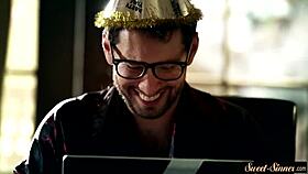 Stunning Babe Fucked And Creamed By Stepbro