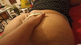 my wife's fat ass cameltoe peeking out from skirt, wanna see more fetish?