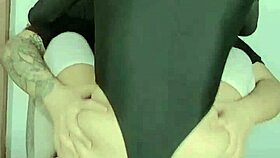 Man, I'm banging this otaku maid in cosplay, riding me hard with her sexy culo!