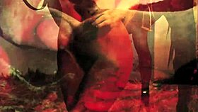 in vintage times, a beautiful hairy beauty meets the beast outdoors