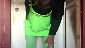 Hey, check out this shy bisexual guy in homemade crossdressing solo fun