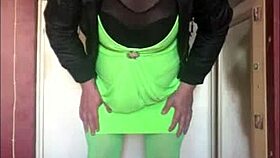 Hey, check out this shy bisexual guy in homemade crossdressing solo fun