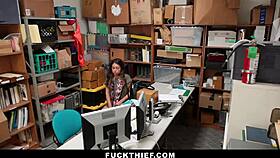 caught red-handed, the teen sucks big cock in the shop