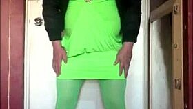 Hey, check out this shy bisexual guy in homemade crossdressing solo fun