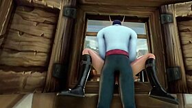 elf thief gets stuck on a window in whorecraft toa