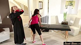 Hey, busty stepdaughter, ready for horny stepdad to drill you deep?