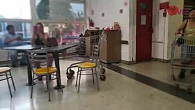 Old Slut Wife Cristina Flashes Upskirt!