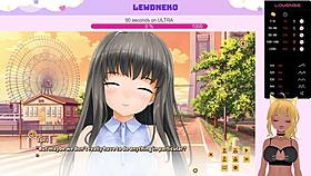 Lewdneko moans while playing love cubed and getting creampied