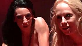 Two Horny Strippers Rip Clothes On Outdoor Stage