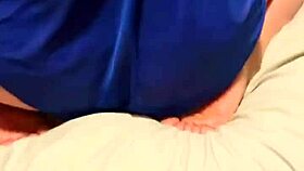 Is that slut wife ready for a cumshot in her lingerie?