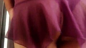 Transsexual crossdresser modeling in lingerie