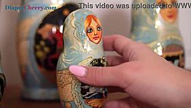 Cherry English diaper butt plug fun