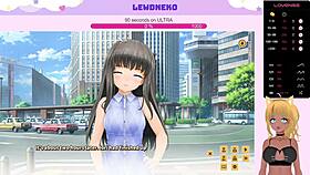 Lewdneko moans while playing love cubed and getting creampied